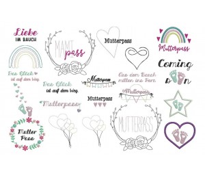 Stickserie - Mutterpass ITH Vol. 2 - 17 Motive & 2 Varianten